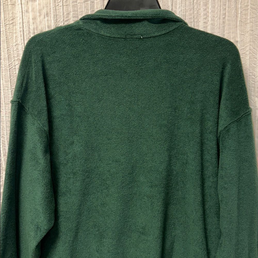 OFFLINE S Hunter Winter Greene Terrycloth Cotton Quarter Zip Pullover w/Pockets - Picture 8 of 16
